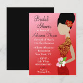 311-AZIATISCHE BRUID DOUCHE UITNODIGING BRIEFKAART (Voorkant / Achterkant)