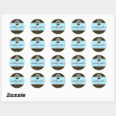 311 Baby Blauw Swirly Sweet Ronde Sticker (Vel)