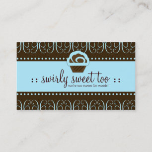 311 Baby Blue Swirly Sweet Visitekaartje