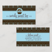 311 Baby Blue Swirly Sweet Visitekaartje (Voorkant / Achterkant)
