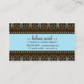 311 Baby Blue Swirly Sweet Visitekaartje (Achterkant)