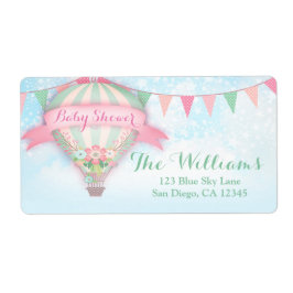 311 Baby shower van label van heteluchtballon