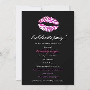 311-Bachelorette/Lingerie Party Invite Kaart