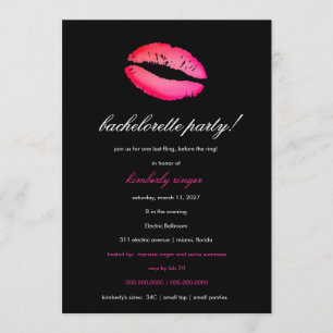 311 Bachelorette Lingerie Party Invite Kaart