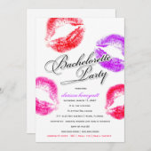 311-Bachelorette Party - Colorful Kisses Kaart (Voorkant / Achterkant)