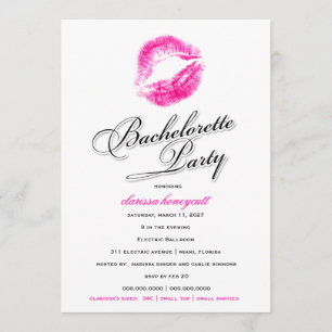 311-Bachelorette Party - Roze Kisses Kaart