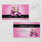 311 Bakkerij-Visitekaartje Zebra Cupcake scooter Visitekaartje (Voorkant / Achterkant)