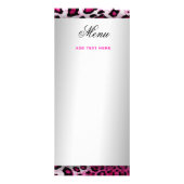 311 Barokke Boutique | Hot-roze leopard-rackkaart Reclamekaart (Achterkant)