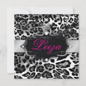 311-Barokprinses Leopard Metallic Kaart (Voorkant)