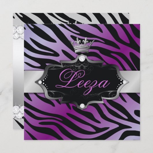 311-Barokprinses Premium metallisch Kaart (Voorkant / Achterkant)