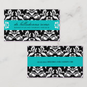 311 Belladonna Damask Turquoise Visitekaartje (Voorkant / Achterkant)
