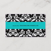 311 Belladonna Damask Turquoise Visitekaartje (Achterkant)