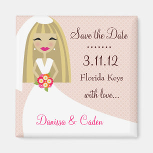 311-BESPAAR DE DATUM BLONDE BRIDE MAGNEET