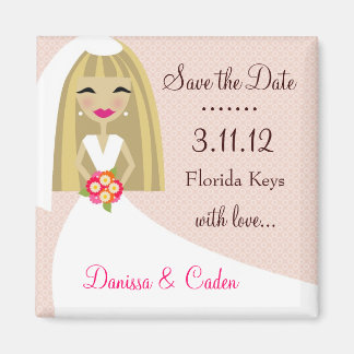 311-BEWAAR DE DATUM BLONDE BRUID MAGNEET