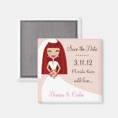 311-BEWAAR DE DATUM RODE HOOFDBRUID MAGNEET (Voorkant / Achterkant)