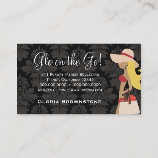 311 Bikini Fashionista Blonde Visitekaartje (Achterkant)