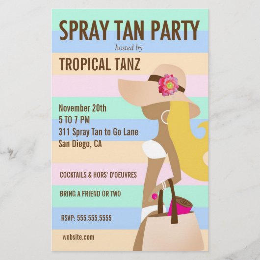 311 Bikini Girl Spray Tan Party Flyer (Voorkant)