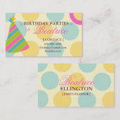 311-BIRTHDAY PARTY PLANNER PINK VISITEKAARTJE (Voorkant / Achterkant)