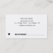 311 Black Star Polka Dots Afspraakkaart Afsprakenkaartje (Achterkant)