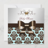 311 Blackberry Brown Damask Blue Brown Kaart (Voorkant)