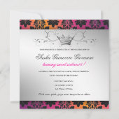 311-Blackberry Damask Ribbon Sunset VIP Kaart (Achterkant)
