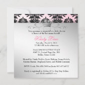 311-Blackberry Precious Pink Damask | Baby shower Kaart (Achterkant)