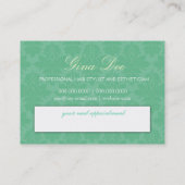 311 Blauwgroen deletiekkaart Afsprakenkaartje (Achterkant)