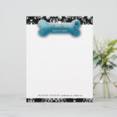 311 Blauwgroen pekelschors, Posh Pooch Briefhoofd (Staand voorkant)