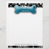 311 Blauwgroen pekelschors, Posh Pooch Briefhoofd (Voorkant / Achterkant)