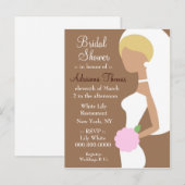 311-BLONDE BRUID DOUCHE UITNODIGING (Voorkant / Achterkant)