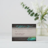311 Blue Green Trendy Salon Spa Floral Gift Card Kortingskaartje (Staand voorkant)