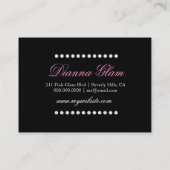 311-Blush Pink Boutique Sign | Damask Shimmer Visitekaartje (Achterkant)