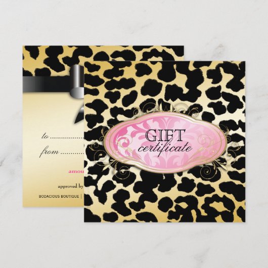 311-Bodacious Boutique Golden Leo Gift Certificate (Voorkant / Achterkant)