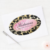 311 Bodacious Boutique Golden Leopard Spots Ovale Sticker (Envelop)
