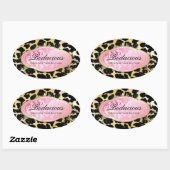 311 Bodacious Boutique Golden Leopard Spots Ovale Sticker (Vel)
