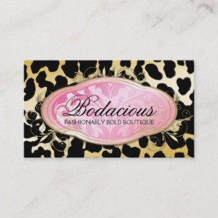 311 Bodacious Boutique Golden Leopard Spots Visitekaartje