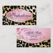 311 Bodacious Boutique Golden Leopard Spots Visitekaartje (Voorkant / Achterkant)