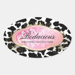 311 Bodacious Boutique luipaard Spots Ovale Sticker