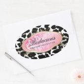 311 Bodacious Boutique luipaard Spots Ovale Sticker (Envelop)