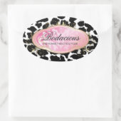 311 Bodacious Boutique luipaard Spots Ovale Sticker (Tas)