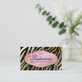 311 Bodacious Boutique Zebra Iridescent Pearl Visitekaartje (Staand voorkant)