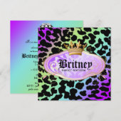 311 Bodacious Leopard Damask Amethyst Rainbow Kaart (Voorkant / Achterkant)