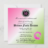 311 Bodacious Leopard Damask Invitation Lollipop Kaart (Achterkant)