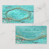 311 Bodacious Turquoise Rustic Leopard 2 Visitekaartje (Voorkant / Achterkant)