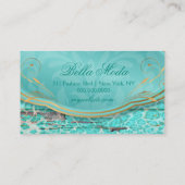 311 Bodacious Turquoise Rustic Leopard 2 Visitekaartje (Achterkant)