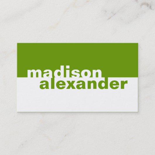 311-Bolsous Simplistic | Groen Visitekaartje (Voorkant)