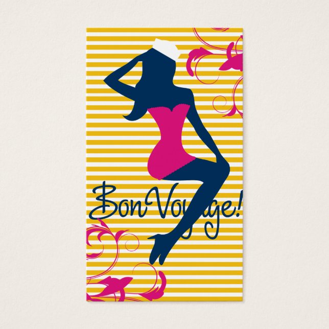 311 Bombshell Silhouet Gele Strepen Visitekaartjes (Voorkant)