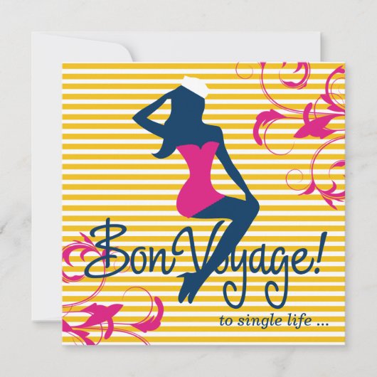 311-Bombshell Silhouette Nautical Bluer Lingerie Kaart (Voorkant)