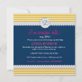 311 Bombshell Silhouette Nautical BlueTheme Kaart (Achterkant)