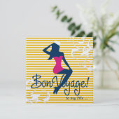 311 Bombshell Silhouette Nautical BlueTheme Kaart (Staand voorkant)